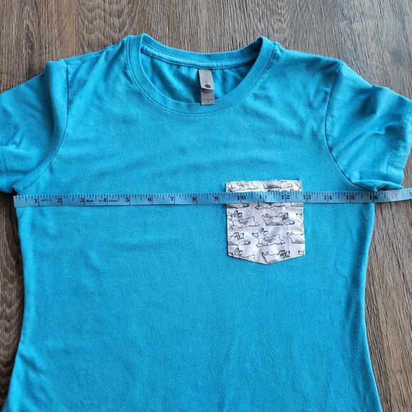 Corgi on Fleek Blue Shirt Size Small - Picture 5 of 6